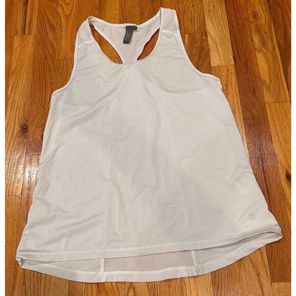 Sweaty Betty Tank Top Women's M White Racerback Workout Shirt Mesh Back Top - Picture 2 of 10